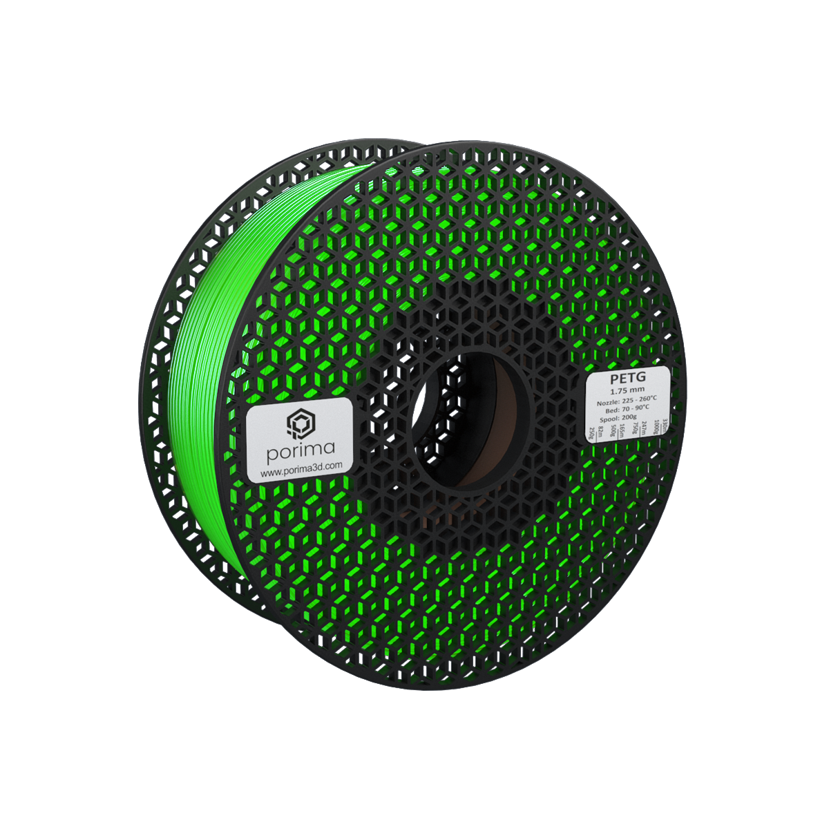 Porima-petg-transparan-neon-yesil-3d-yazici-filament-p01.png Porima PETG Transparan Filament (Neon Yeşil / 1.75mm / 1kg) - Görsel 1