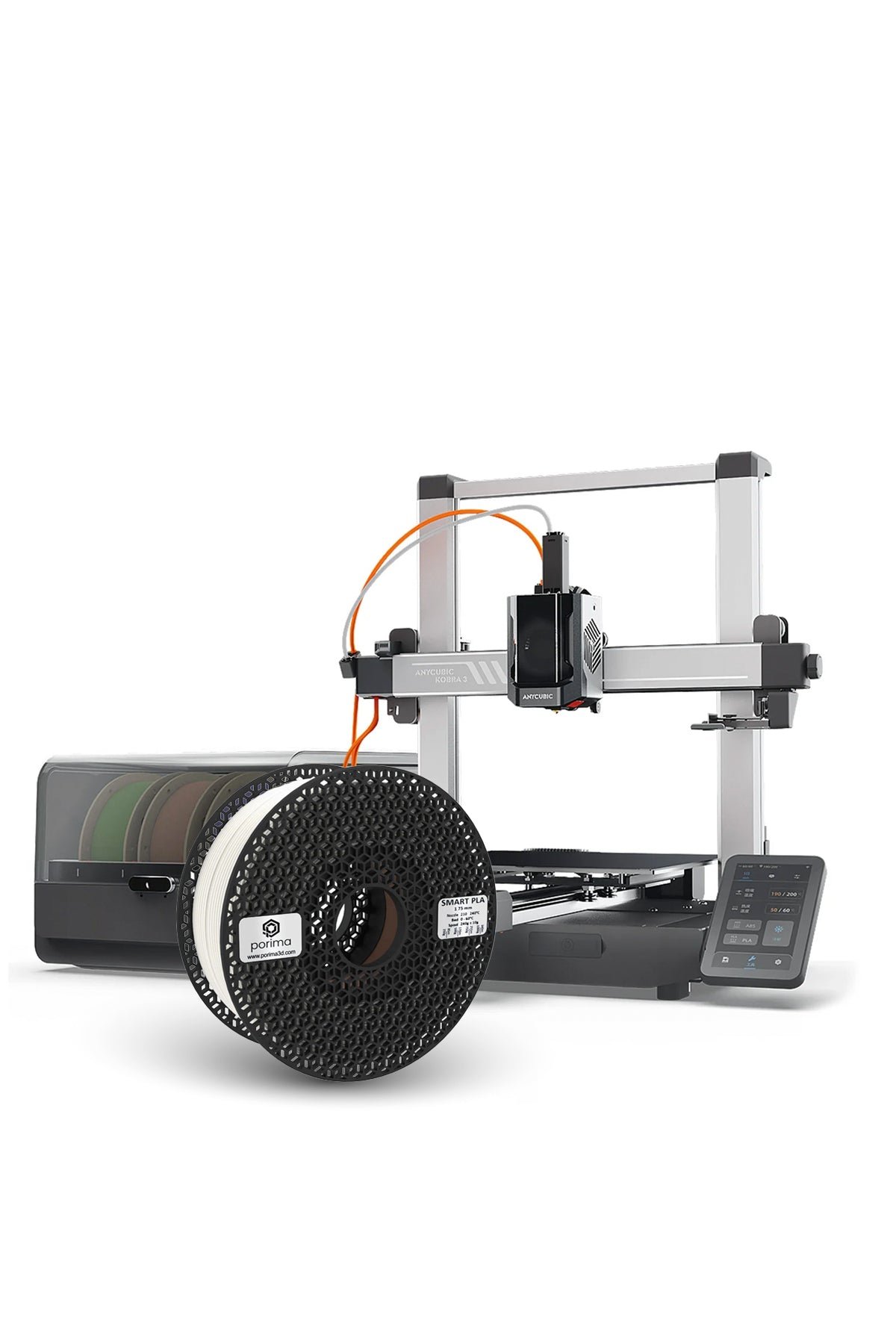 anycubic-kobra-3-combo.jpg Anycubic Kobra 3 Combo 3D Yazıcı + Porima Smart PLA Filament 1.75mm 1kg Beyaz - Görsel 1