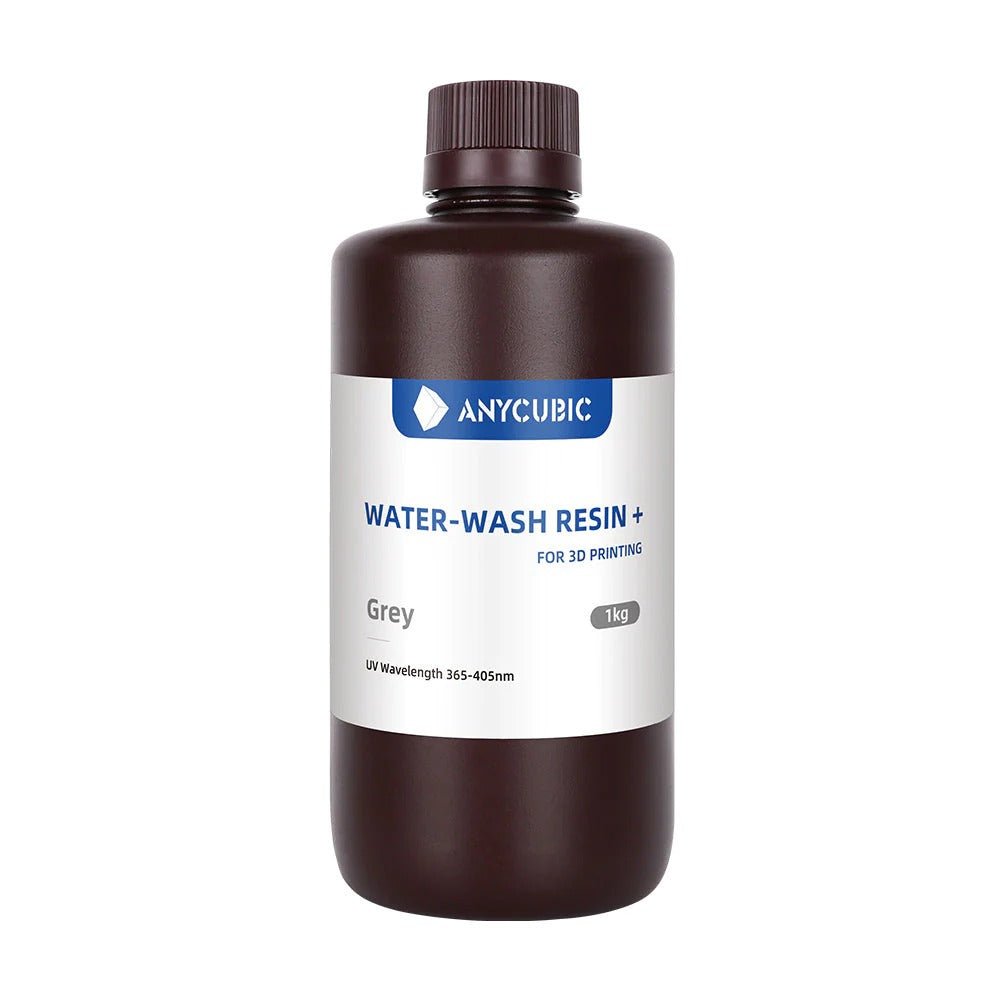 anycubic-water-wash-recine-gri-1kg.jpg Anycubic Suyla Yıkanabilen (Water-Wash) Reçine (HD Gri) - Görsel 1